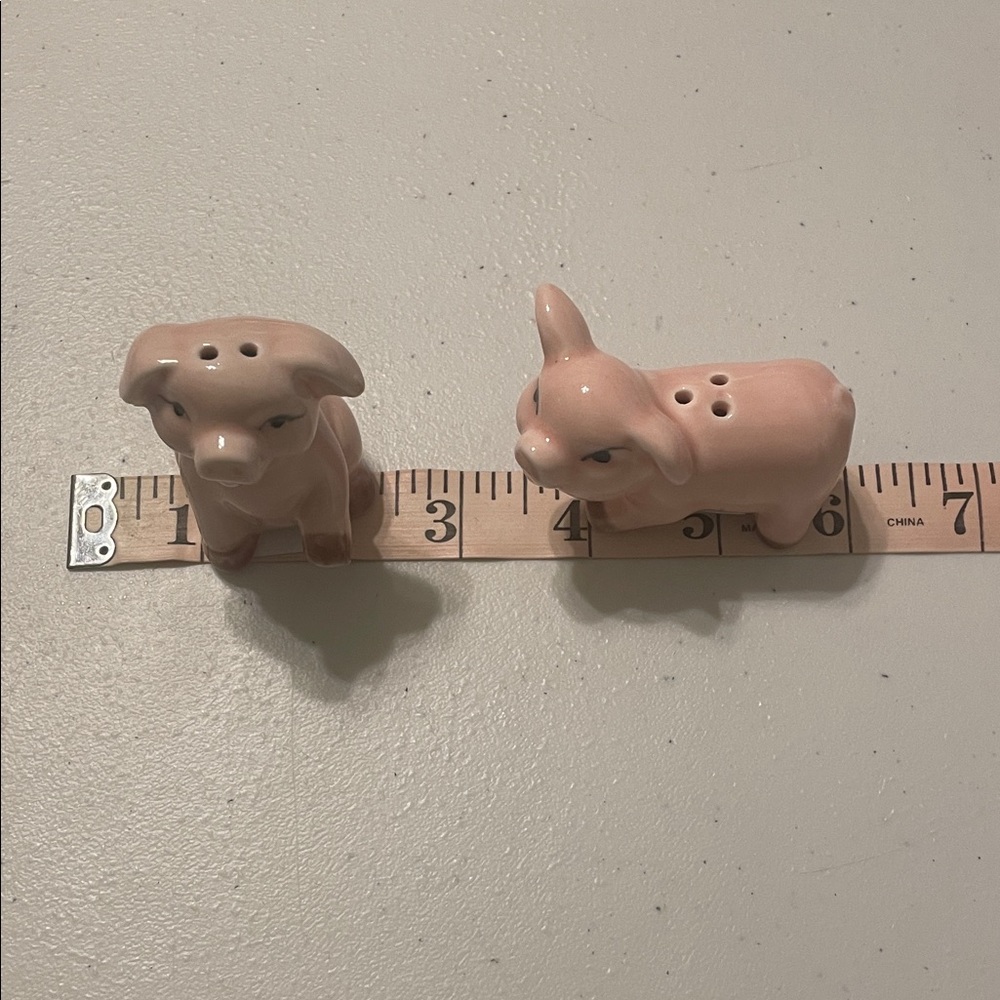 Mini Salt and Pepper Shakers Set Pigs - Picture 2 of 10